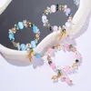 Comércio Exterior Transfronteiriço Moda Japonesa e Coreana Luxo Leve Pulseira de Pedras Iridescentes com Contas Pulseira de Amizade Colorida Romântica para Mulheres