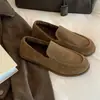 Versión de Piel de Vaca ~ Mocasines Minimalistas sin Cordones con Aumento Oculto de Altura, Forro de Felpa, Casual, Versátil, Cómodos, Ligeros