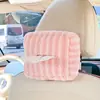 Caja de Pañuelos para Coche Linda Rayada de Peluche Caja de Pañuelos Colgante para Coche Caja de Pañuelos Colgante Multifuncional para Coche DIY