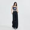 8015 Jeans Rosas para Mujer Tela Lyocell Tres Pruebas Verano 2025 Cintura Alta Holgados Impermeables Tencel Pantalones de Pierna Ancha