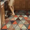 Novo Tapete Parquet Retrô Quarto Sala de Estar Cobertor de Cabeceira Espessado Resistente ao Desgaste Impermeável Antiderrapante Tapete de Piso para Cozinha