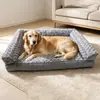 Cama para perros en forma de U de terciopelo rosa Amazon para perros y gatos medianos y grandes, sofá para mascotas, suministros cálidos para mascotas para todas las estaciones, transfronterizo