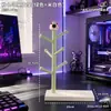 Suporte fofo de passarinho azul para controle de videogame, ornamento de mesa, organizador de mesa de computador, decoração de rack de TV