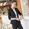 Traje profesional negro para mujer, primavera y otoño de 2024, nuevo vestido de recepción para gerente de hotel, ropa de trabajo con temperamento.