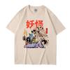 Comércio exterior novo verão comércio exterior estação independente comércio exterior monstro estampa homens e mulheres solto gola redonda camiseta manga curta top