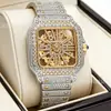 Comercio Exterior al por Mayor Venta Caliente Moissanita Vvs Reloj de Alta Calidad con Diseño de Moda Hueco de Diamantes Completos para Hombres