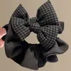 Diadema de Goma para el Cabello con Lazos de Colores Energéticos, Cuerda para el Cabello Versátil, Banda para Moño, Flor de Cabello Plegada, Accesorio para el Cabello Cuadriculado