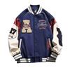 Chaqueta Acolchada Bordada Estilo Urbano Vintage Chaqueta para Hombre Campus Color Block Bordado con Toalla Traje de Béisbol Bordado Chaqueta Personalizada