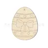 Ovo de Madeira de Páscoa Fatias de Madeira Artesanato em Madeira DIY Decorações Pintadas à Mão em Estoque Presentes de Feriado Transfronteiriços