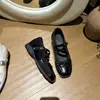 Zapatos Mary Jane de Piel de Oveja Color Uva con Correas Cruzadas para Mujer, Suela Gruesa, que Aumentan la Altura, Correa Única, Boca Baja, Zapatos Individuales con Lazo