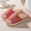 Chinelos de Linho para Quatro Estações para Uso Interno, Novos Antiderrapantes, Absorventes de Suor, Silenciosos, de Tecido de Algodão e Linho, para Convidados, Primavera e Verão