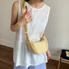 Versão Coreana Design Exclusivo Bolsa de Ombro Único 2025 Nova Moda Versátil Bolsa Meia-Lua Grande Capacidade Bolsa Transversal Xadrez Artístico