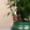 Flor de Loto Tallada en Palo de Rosa, Calabaza Pequeña Exquisita, Colgante Creativo de Teléfono de Sándalo, Accesorio para Llavero de Coche