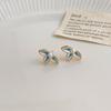 Sistema de Sanación~Pendientes Azules Pequeños de Sal Marina Fresca para Mujer, Modernos Elegantes, Versátiles, de Gama Alta, Pendientes de Estilo Festivo, Pendientes