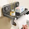 Estante de almacenamiento para caja de pañuelos sin perforación para montaje en pared, portarrollos de papel higiénico para baño, estante de almacenamiento para baño