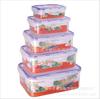 Fiambrera rectangular de plástico PP, sellada, para conservar alimentos frescos, de silicona especial para microondas.