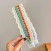 Franja de Criança Patch de Cabelo Tricotado para Meninas, Extensão de Cabelo Não Danificadora, Fita Mágica Alargada, Faixa de Cabelo para Menina, Ferramenta para Organizar o Cabelo