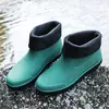 Botas de lluvia para hombre transfronterizas 2024 nuevas zapatillas de trabajo impermeables de goma para exteriores, campo a través, pesca, obra de construcción, cubrezapatos