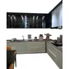 Fábrica de Foshan Gabinete de Acero Inoxidable Personalizado Gabinete de Cocina Integrado para Toda la Casa Mesa de Isla de Piedra de Cuarzo 304