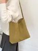 Bolsa vintage de trama grande capacidade estilo despojado 2026 nova outono e inverno ins versátil para trabalho ombro axila bolsa balde