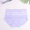 Buscando Calzones de Algodón Lisos Sin Costuras de Talla Grande Hechos de Fábrica con Sensación de Segunda Piel, Jacquard que No Marca, Ropa Interior para Mujer de Cintura Media