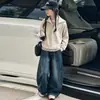 Conjunto de Sudadera para Niñas 2026 Otoño Nuevo Estilo Falso Dos Piezas Camiseta Base con Jeans de Guadaña para Niños Mayores y Estudiantes Conjunto de Primavera y Otoño