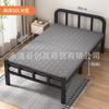 Cama dobrável casa solteiro adulto cochilo escritório descanso simples acompanhando quarto cama extra placa dura ferro cama portátil