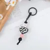 Chaveiro Pingente de Contas de Silicone Padrão de Vaca Criativo Pulseira Feminina Pingente de Bolsa Corrente de Celular Pequenos Acessórios Atacado