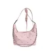 Bolsa feminina casual com strass, nova bolsa transversal primavera 2026, bolsa de mão estilosa, bolsa de ombro sob o braço de nicho