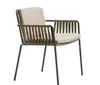 Mesas e Cadeiras de Rattan para Exterior, Arte de Rattan para Varanda, Cadeiras de Jantar de Liga de Alumínio para Quintal e Jardim, Cadeiras à Prova d'Água e de Sol para Pátio Atacado