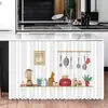 Cortina para Cubrir Gabinete, Cortina con Tirador para Puerta de Gabinete de Cocina, Cortina Corta a Prueba de Polvo Sin Taladro, Cubierta para Zapatero Debajo del Escritorio con Cinta Mágica
