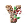 Explosiones Transfronterizas Navidad Árbol de Navidad 26 Decoraciones de Letras de Jengibre Colgante Pequeño de Letra Colgante