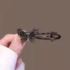 Exquisita Nueva Horquilla de Mariposa de Cristal para Mujer con Alta Apariencia, Pinza para Flequillo Lateral, Elegante como de Hada, Pinza de Pato Pinza para el Cabello Accesorio para el Cabello