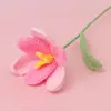 Flor de Lã Tulip Blooming Gradiente Acabada Flor Tecida Flor Crochê Feita à Mão Flor Artificial Presente para o Dia dos Namorados Dia dos Professores