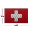 Tela reflectante IR bandera suiza insignia de identificación nocturna brazalete bandera de mochila parche de velcro insignia de moral