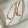 Tacones Altos de Tacón de Almohada Blanca para Mujer, Nuevo Modelo 2026, Estilo de la República de China, Zapatos Cheongsam Hanfu Bordados en Satén, Zapatos de Boda Chinos Retro
