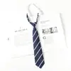 Corbata Jk Borgoña para Mujer, Estilo Japonés, Rayas, Fácil de Usar, para Fotos de Graduación, Toga de Licenciatura, Accesorio de Uniforme Escolar