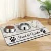 Tapete Divertido para Alimentação de Animais de Estimação com Formato Especial de Desenho Animado, Diatomito Absorvente de Água, Antiderrapante e Resistente a Manchas, Doméstico, Fácil de Limpar, Tapete de Jogo para Animais de Estimação