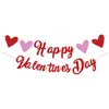 Banner Feliz Dia dos Namorados Coração Vermelho Banner Feliz Dia dos Namorados Decoração de Festa Papel