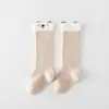 Calcetines nuevos para bebé primavera y otoño 0-3 meses recién nacido tubo medio y largo calcetines de algodón para niños y niñas calcetines hasta la rodilla para bebé gordito tubo medio