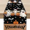 Camino de Mesa Transfronterizo Halloween Calabaza Morada Floral Gótico Decoración de Mesa de Café Cocina Restaurante Fiesta Venta al por Mayor de Fábrica