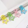 Llavero de Pintura Horneada Colorida DIY al por Mayor Hebilla de Estrella de Cinco Puntas de Aleación de Zinc Hebilla Colgante de Estrella de Metal Giratoria
