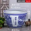 Maceta de Nenúfar, Cuenco de Loto Tanque Grande, Porcelana Azul y Blanca de Hotel, Tanque de Agua Jingdezhen, Tanque de Tortuga, Tanque de Peces Dorados de Patio, Loto de Tortuga