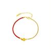 Tobillera de Acero de Titanio Sin Decoloración para Mujer Tobillera de Cuerda Roja Nueva Moda Dorada Cadena para el Pie de Gama Alta Verano Sexy