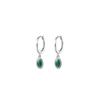 Pendientes de plata de ley 925, estilo europeo y americano, con diseño de cielo estrellado y piedra verde, ligeros y lujosos, para hombre y mujer.