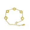 Pulseira Moeda Luxuosa de Escamas de Dragão, Ouro Areia Estilo Antigo, Cobre Dourado Brilhante Galvanizado em CNC, Estilo Chinês, Moderna e Versátil para Mulheres