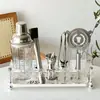 Conjunto de Coqueteleira de Aço Inoxidável, Coqueteleira, Ferramentas para Misturar Coquetéis, Copo Coqueteleira Profissional com Manivela Manual, Bar 1