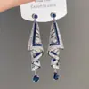 Pendientes de Falda con Diamantes Rosas de Estilo Étnico de Gama Alta Exóticos Pendientes de Estilo Festivo Pendientes de Mujer 2025 Nuevo