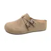 Zapatos planos populares estilo Birkenstock para mujer, nuevo modelo versátil, mules de punta cerrada, zapatos para mujer con suelas gruesas y aumento interno de altura, Primavera 2026