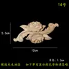 Calcomanía Tallada en Madera Maciza Flor de Rosa Flor de Esquina de Rosa Estilo Europeo Pieza de Flor para Puerta de Gabinete Decoración de Muebles Flor de Madera de Dongyang